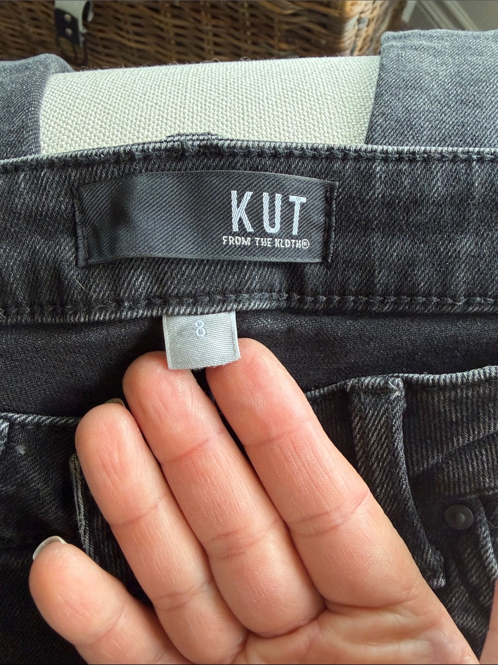 Kut From The Kloth Black High-Rise Denim Jeans